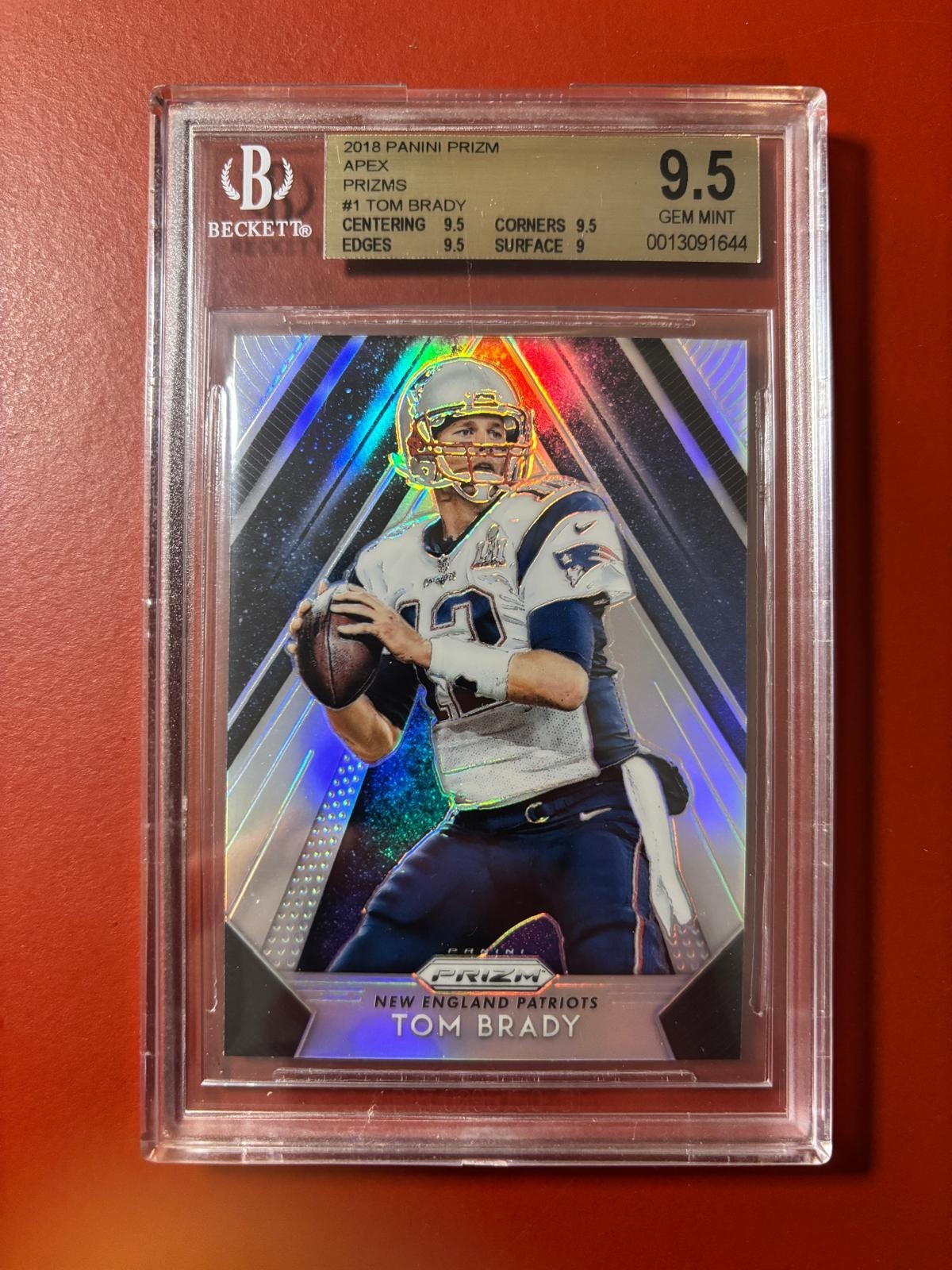 2018 PANINI PRIZM/ APEX/ TOM BRADY/ PRIZM/ BGS 9.5