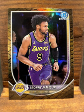Bronny James Reptilian Refractor,  2025-26 Bowman Chrome #122 Lakers