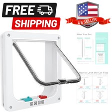 Thin Cat Door for Windows, Pet Doors and Sliding Door, Safety Pet Door with 4...