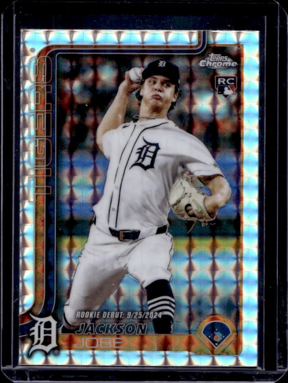2025 Topps Chrome Update Jackson Jobe RC Geometric Refractor #USC48 Tigers