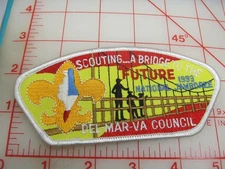 DEL - MAR - VA Council 1993 Jamboree JSP white border patch (p36)