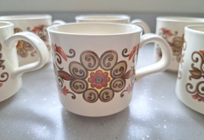 ROYAL WORCESTER PALISSY 12-TEILIGES KAFFEESERVICE 6 TASSEN & 6 UNTERTASSEN 