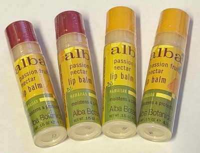 Alba Botanica Hawaiian Passion Fruit Nectar Lip Balm (Pack of 4)