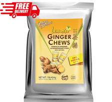 Prince of Peace Ginger Chews With Lemon, 1 lb. Candied Natural Candy...