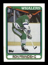  1990 Ron Francis 311 Whalers Topps 10 Hockey Sports Trading Card 