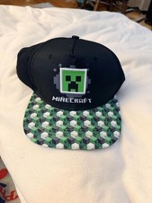 Minecraft Creeper Flat Bill Youth Snap Back Hat sbb0z95mnc