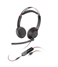 Poly Blackwire 5220 Wired Headset W/ Flexi Boom Mic, USB-C, USB-A, 3.5mm NEW