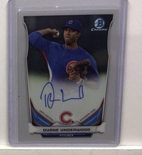 Duane Underwood 2014 Bowman Chrome Rookie Signature Card CUBS. D. rookie card picture