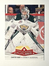 2017-18 UD CHL Promising Futures CARTER HART Rookie Golden Knights Card# PF12. rookie card picture