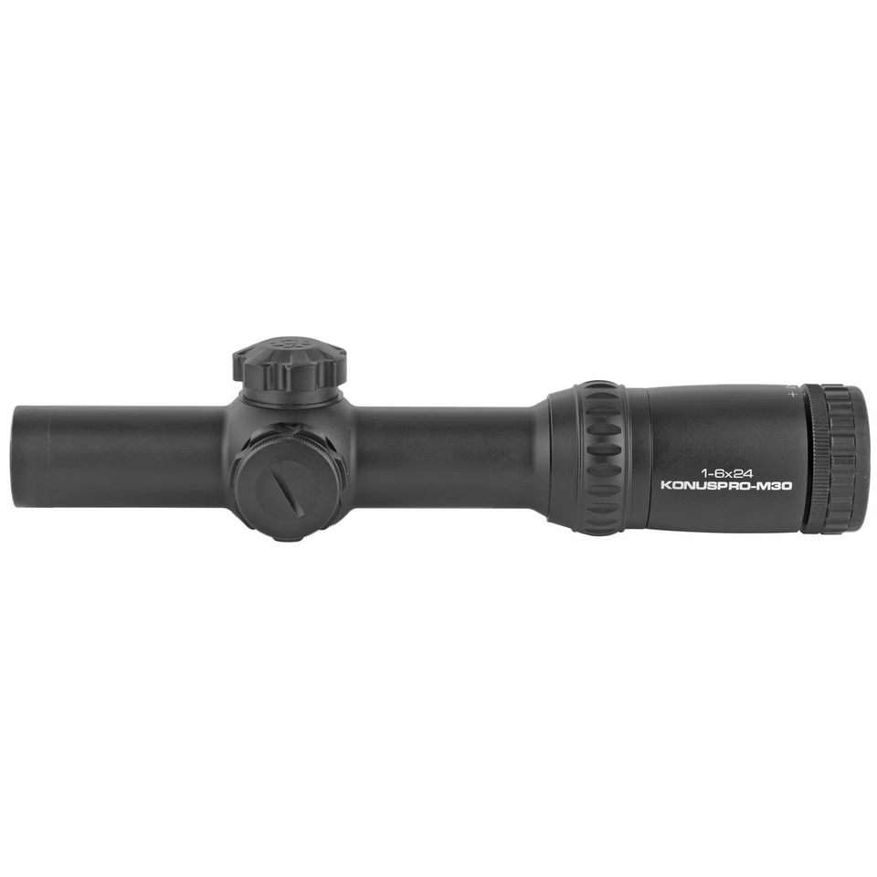 Mira para rifle KonusPro M30 1-6X 24 mm iluminada retícula postal alemana negra mate Foto 2 de 4
