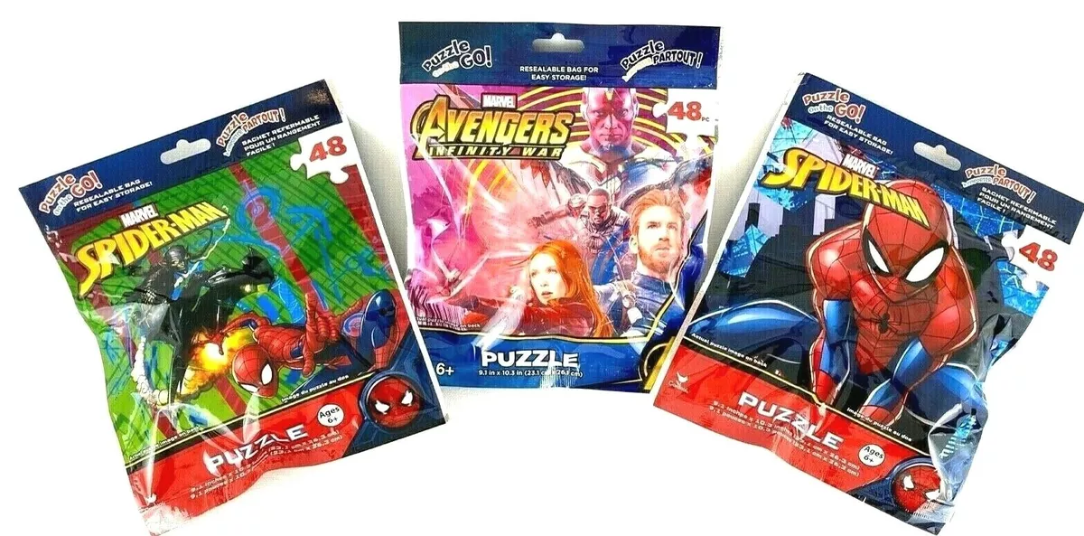 Jigsaw Puzzle on the Go Marvel Spider-Man Avengers 48 pcs Kids