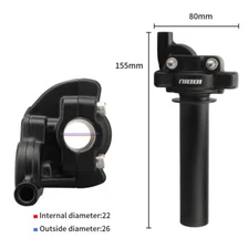 NIBBI 7/8'' Black Quick Action Throttle Twist Grip For Motorcycle Pit Dirt/Bike