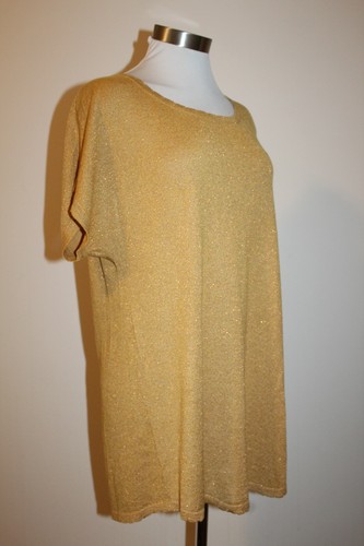 SOFT SURROUNDINGS Subtle Sparkle Gold Sweater Top Soft Knit sz.XL - Picture 4 of 6