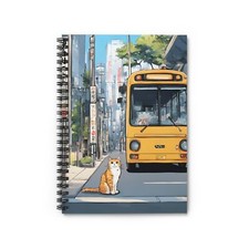 Spiral Notebook - Ruled Line Cat, Anime, Cartoon 