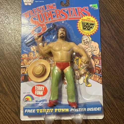 LJN WWF Wrestling Superstars Terry Funk Action Fig...