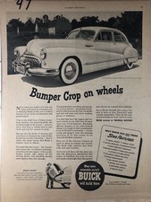 1947 Vintage Buick Ad - Bumper Crop On Wheels
