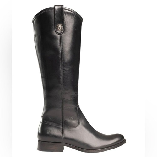 FRYE MELISSA BUTTON INSIDE ZIP Genuine Leather Side Zip Boots New Size 6 - Picture 4 of 16