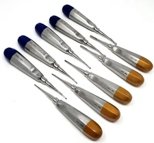 German 10 Pcs Straight Dental Surgery Extraction Luxating Elevator-1.5MM to 5MM