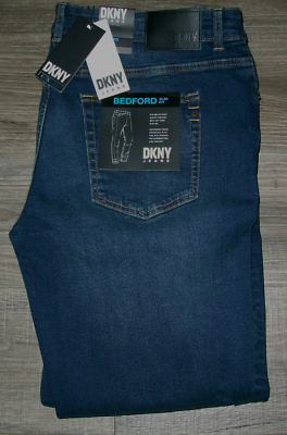 DKNY Bedford Slim Stretch Fit 5 Pocket Stuyvesant Blue Denim Jeans