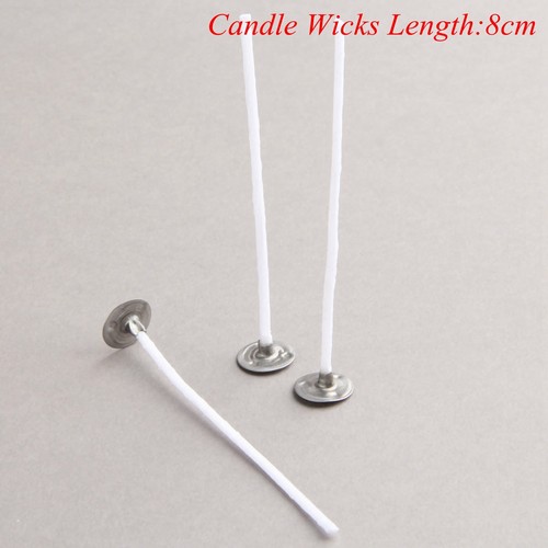 100Pcs 2.5cm-30cm White Candle Wicks Pre Waxed Cotton Core with Sustainers DIY - Picture 13 of 23