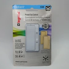 Legrand Preset Fan Control (RHDH163PTCCCV6, Color Kit Included)