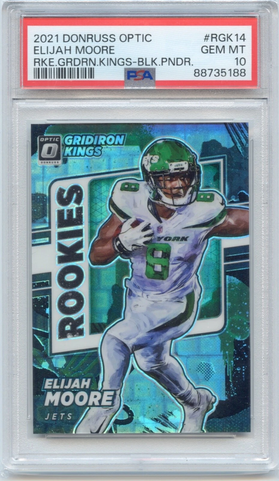 Elijah Moore Panini Donruss Optic Rookie Gridiron Kings #RGK14 Black Pandora