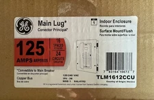 GE TLM1612CCU 125a 120/240vac 1ph 3w Surface/Flush Nema 1 Main Lug Brand New
