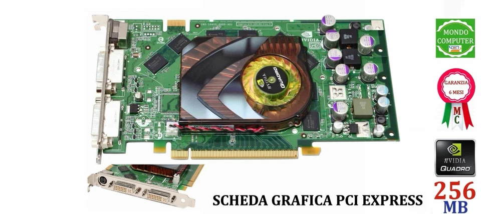 SCHEDA GRAFICA PCI EXPRESS 256 MB NVIDIA QUADRO FX 1500 DDR3 DUAL-DVI HDTV PNY - Immagine 3 di 4
