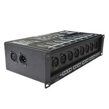 DMX 512 Distributor Splitter Light Signal Amplifier Splitter 8 Way DMX Distribut