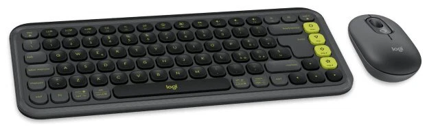 Logitech Tastiera e mouse POP Icon Combo Graphite e Green 920 013115 - Immagine 2 di 3