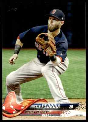 2018 Topps # 439 DUSTIN PEDROIA Boston Red Sox World Series