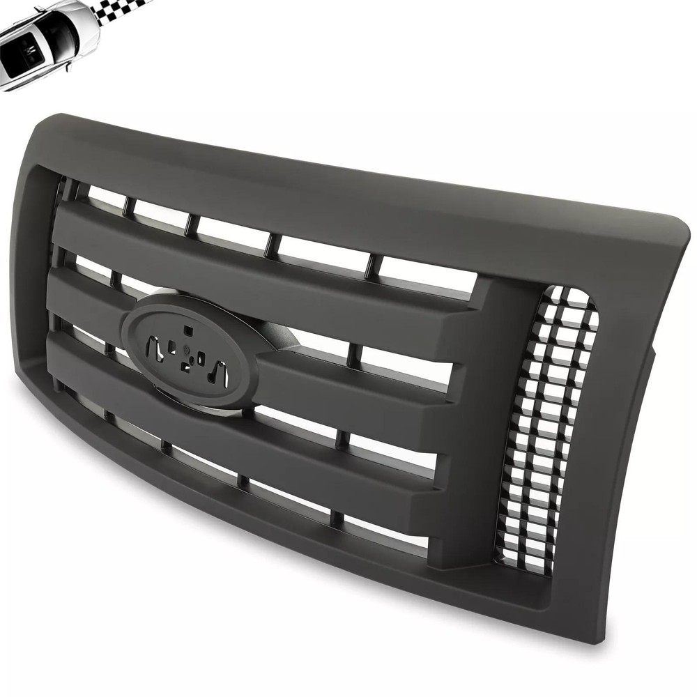 For Ford F-150 F150 2009-2014 Black Front Bumper Hood Guard Grille Grill