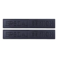 2Pcs Black Metal Special Edition Logo Luxury Door Trunk Emblem Sticker 3D Decal