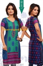 Indian Top Tunic Kurta Kurti Designer Crepe Ethnic Dress Printed Pakistani New