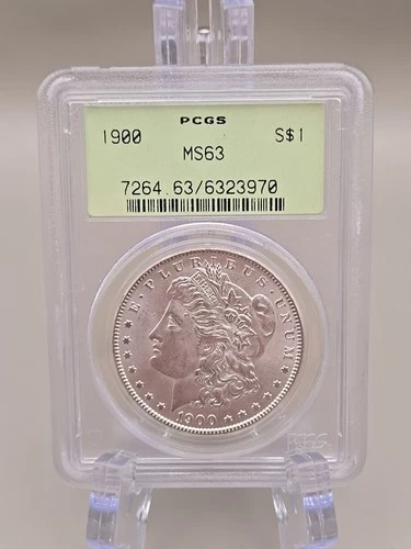 1900 Morgan Silver Dollar $1 - PCGS MS63
