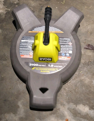 #ad RYOBI 12 in. 3100 PSI Electric Pressure Washer Surface Cleaner w Caster Wheels $35.00