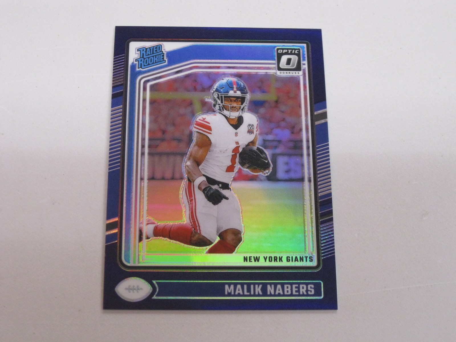2024 Donruss Optic Rated Rookie Purple Prizm #271 Malik Nabers 10/60 RC