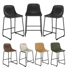 Counter Height Bar Stools Set of 3, Dining Chairs for Home Kitchen Island