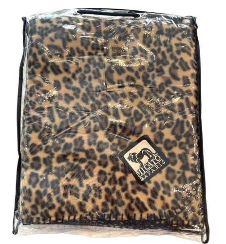 Leopard Print Micato Safaris African Wild Animal Lap Throw Blanket Cover READ