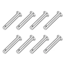 8Pcs 1/4" x 1-3/16" Single Hole Clevis Pins, 304 Stainless Steel Flat Head Pins