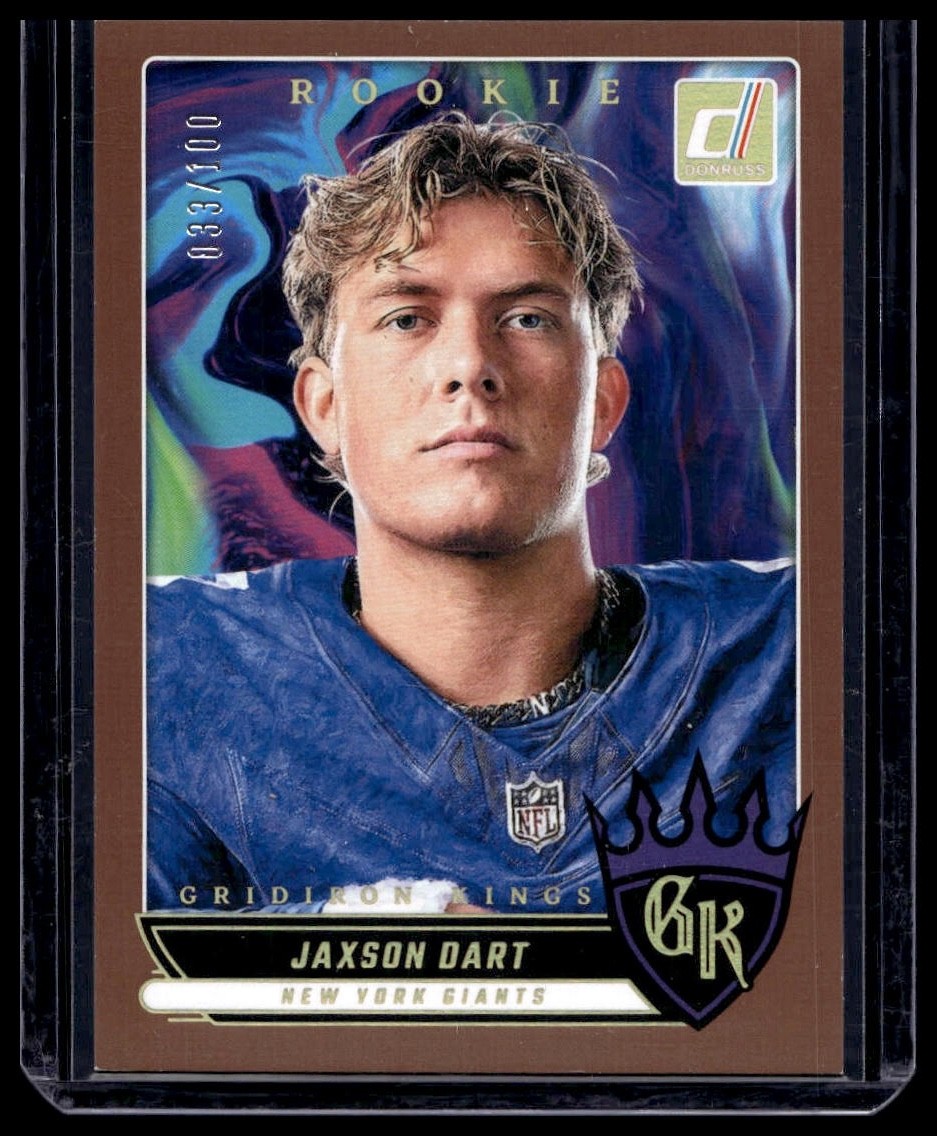 2025 Donruss Rookie Gridiron Kings Jaxson Dart #RGK-JDT Studio Series 33/100
