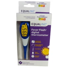 Equaline Fever Flash Digital Thermometer NEW Sealed Jumbo Display Fever Alarm