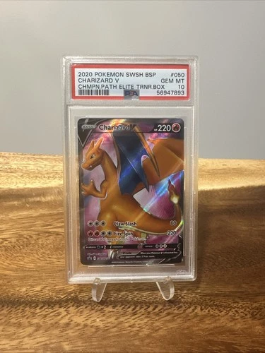 Charizard V FULL ART SWSH050 (PSA 10 GEM MINT) Black Star PROMO Pokemon