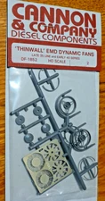 Cannon & Company HO #1852 Thinwall EMD Dynamic Fans (Late 35 Line Early 40 Serie