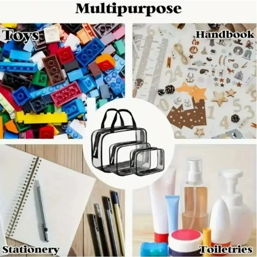 Große Spielzeug Aufbewahrungstaschen Wiederverwendbar Klar PVC Brettspiel Beutel Reise Wasserdicht O - Bild 6 von 8