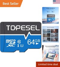 64GB Micro SD Card Class 10 UHS-I for Cameras, Drones Smartphones - Waterproof