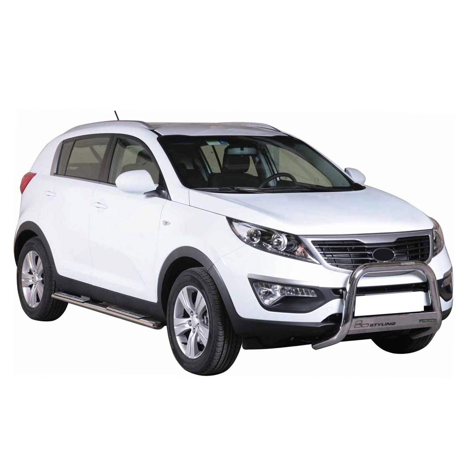 Pare-buffle avant 63mm en acier gris pour Kia Sportage 2010-2015