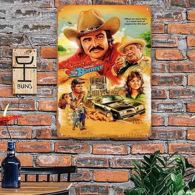 Smokey and the Bandit Vintage Wall Tin Metal Signs Home Décor 8x12 In Movie Post