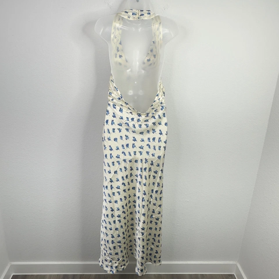 Topshop 懒人连衣裙女式 10 花卉缎面蕾丝 Y2K 浪漫 Cottagecore 波西米亚 — 第 2/4 张图片