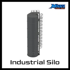 Industrial Silo - HO Scale - Gray
